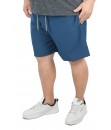 Short Bermuda Tactel Elastano Extra Grande Plus size Liso Azul Petróleo